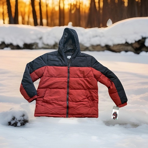 Berkley Jensen men’s size L puffer jacket. Multicolor. Full Zip. New - Picture 1 of 9